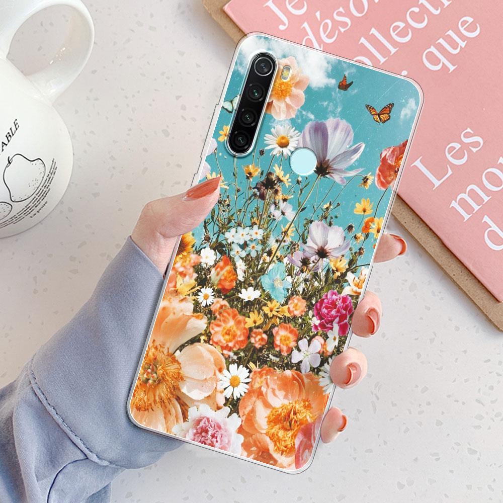 Чехол для Redmi Note 8 Pro Задняя крышка для Note 8T Девочки Новая мода Прозрачный чехол для телефона Мягкий силиконовый чехол для Xiaomi Redmi Note 8 Coque