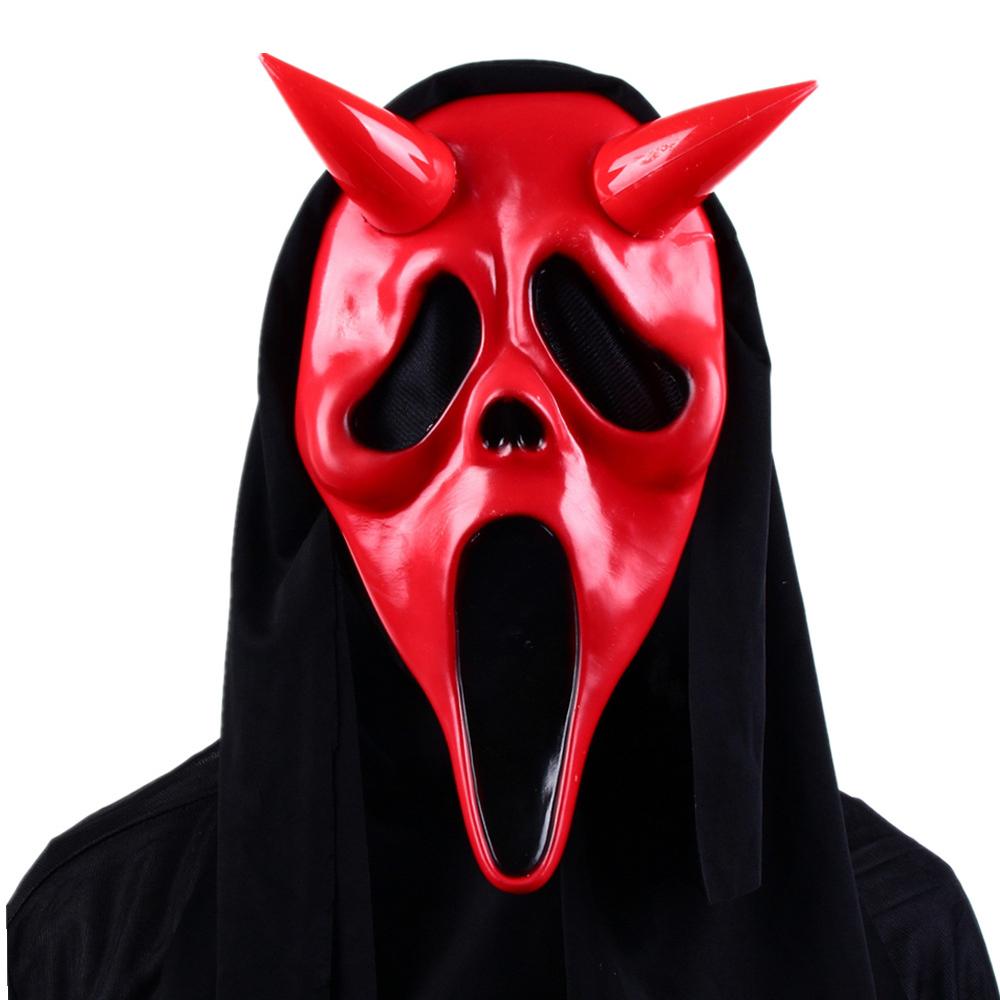 Ghost Face Devil Scream Horror Mask for Outdoor Costume and Creepy Cosplay Prop