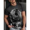 Short Sleeve Plus Size Summer Tee Men Outfit Animal Bear 3d Print T Shirts Mens Casual Sportwear T Shirt Male