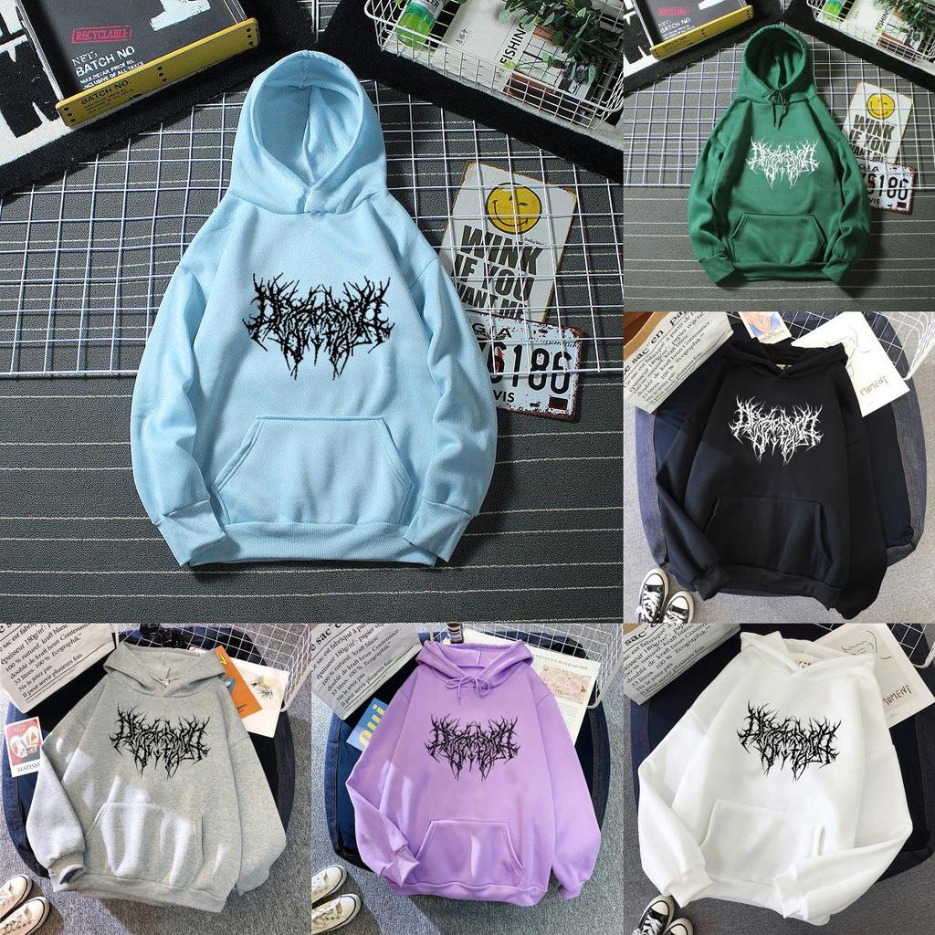 Худи в готическом стиле с капюшоном для женщин с принтом Streetwear Зимняя мода