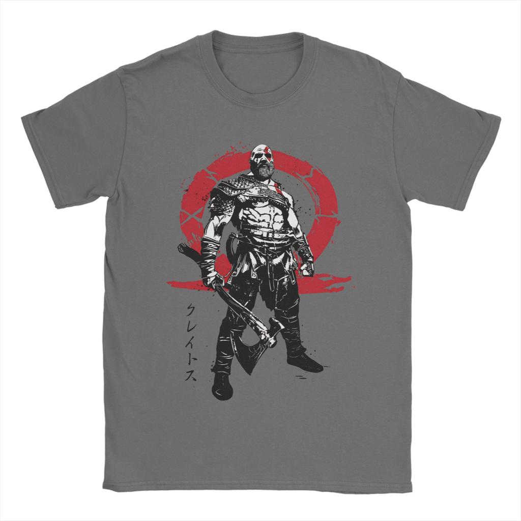 Killer of Gods Sumi e God of War TShirt for Unisex Vintage Cotton Tee Shirt O Neck Short Sleeve T Shirts Gift Idea Tops
