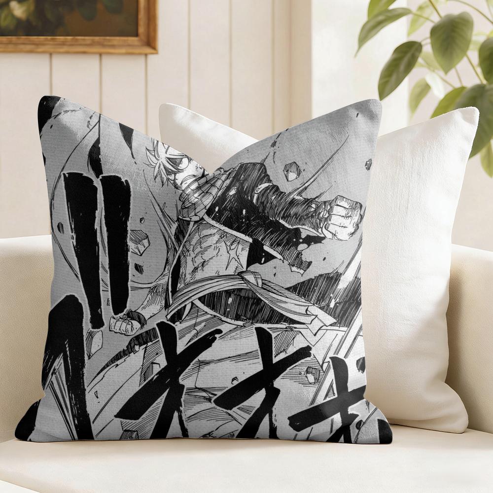 FFairy Tail Anime Cushion Cover Eco Linen Pillow Case DoubleSided Print Breathable Durable Zipper Home Decor Gift