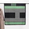 Autumn Cotton and Linen Travel Silk Scarf Female Korean Version of The Thousand Birds Grid Elegant Fashion Versatile Sunscreen Windproof Scarf