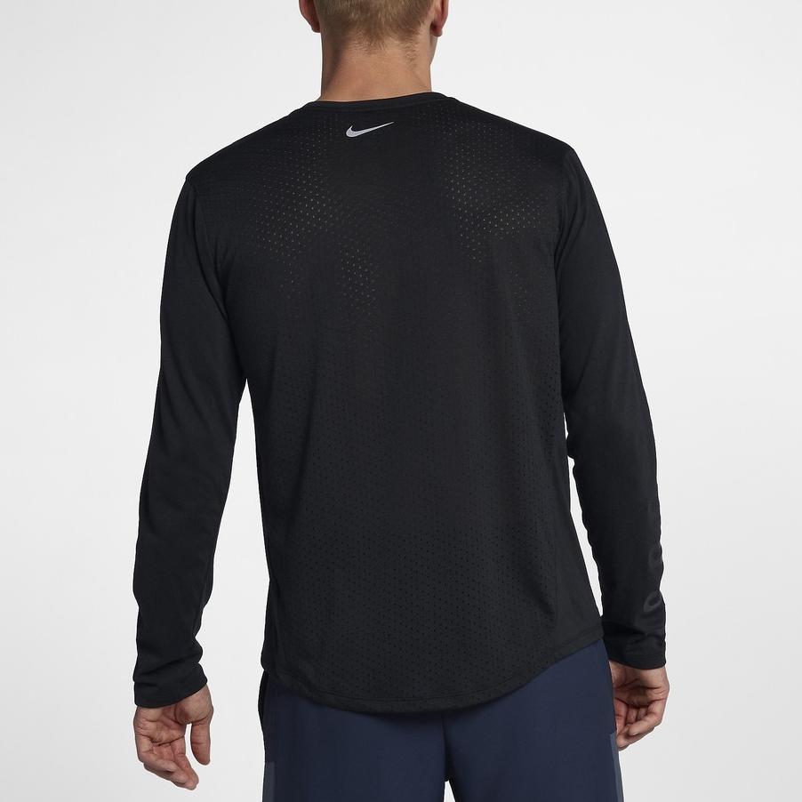 Nike Мужская футболка As M Nk Tailwind Top Ls Gxt для комплексных тренировок, повседневная, для фитнеса, с круглым вырезом, с длинным рукавом, мужские топы 910831-010