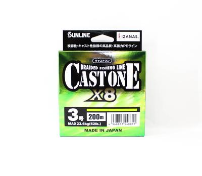 Sunline Плетенка X8 Cast One HG 200м P.E 3 50lb Светло-зеленая (8811)