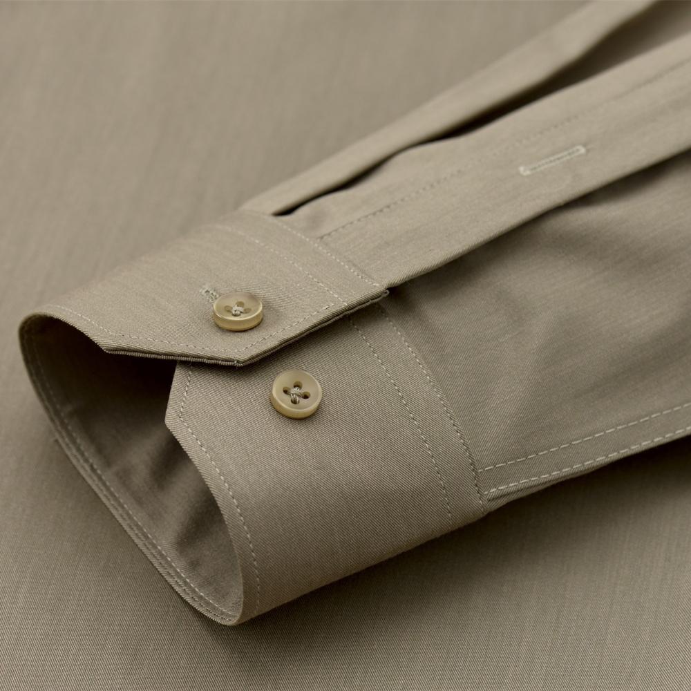 Men's 4-Way Stretch Long Sleeve Wrinkle-Free Dress Shirt without Pocket, Formal Business Solid Color Button-up Menswear Clothing