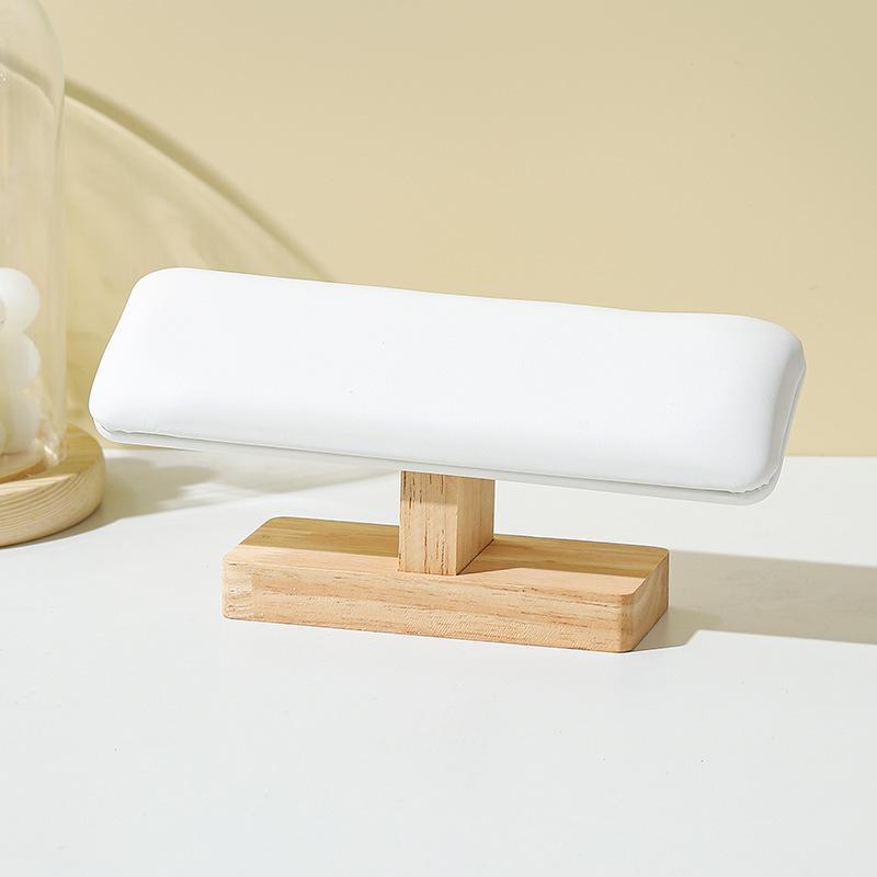 T Shaped Bracelet Display Rack Wooden Base PU Leather Velvet 1PC Anti-Scratch for Bangle Watch Jewelry Shop Home Organization