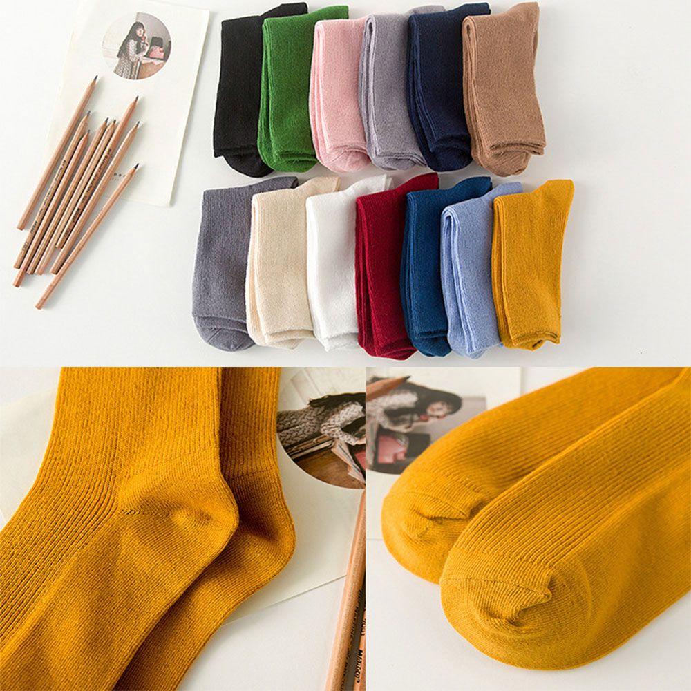 1 Pair Clothing Accessory Fashion Soft Warm Candy Color Ankle Hosiery Heap Sock Cotton