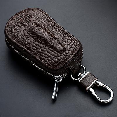 Кожаный чехол для ключей от машины, модный мини-кошелек для ключей для мужчин, карманный держатель для ключей, органайзер для ключей, сумка-органайзер большой емкости на молнии