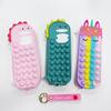 Cartoon Pop It Silicone Pencil Case Stress Relief Student Stationery Bag