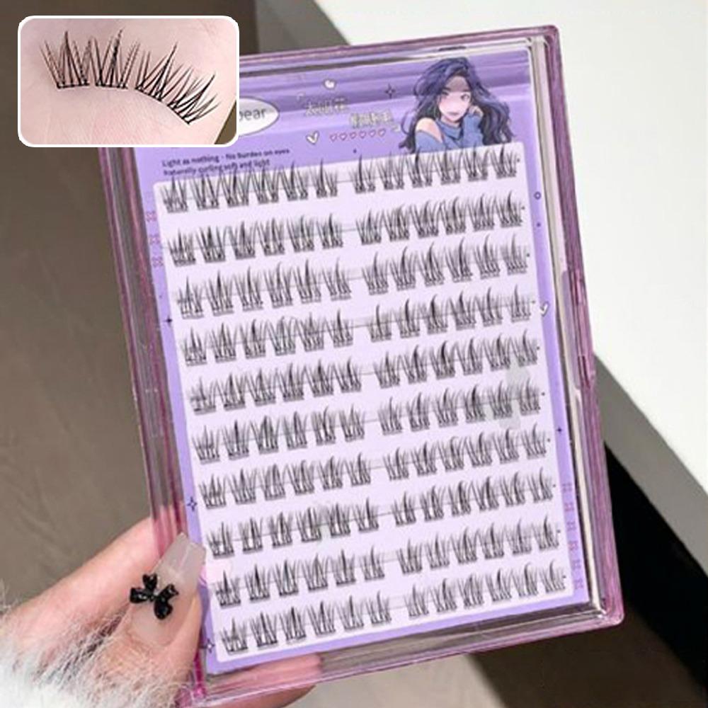 Накладные ресницы без клея Натуральный завиток Пучки ресниц Густые Сегментированные ресницы Наращивание Макияж