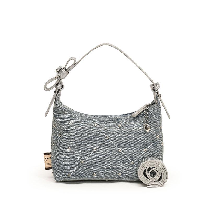 Женская джинсовая летняя модная сумка кроссбоди - Нишевый дизайн сумка-пельмень