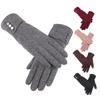1 Pair Cozy Winter Fleece Gloves Gift Autumn Keep Warm Snow Delicate Design Minimalistic Christmas Gloves