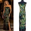 130CM Sequin Appliques DIY Peacock Appliques Appliques Lace Fabric Appliques  Gown Decoration