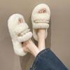 Thick Soled Woolen Slippers Versatile and Fashionable Pearl Cotton Slippers