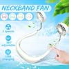 Портативный двойной вентилятор для шеи, USB перезаряжаемый небольшой офисный вентилятор, спортивный вентилятор для шеи на открытом воздухе