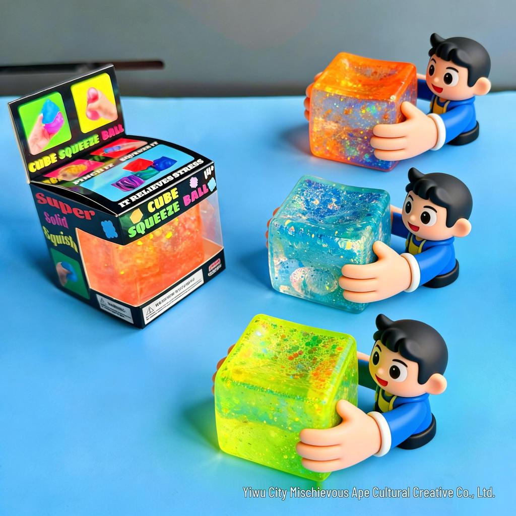 Aurora Sequins Squeeze Cube: Educational Decompression Toy