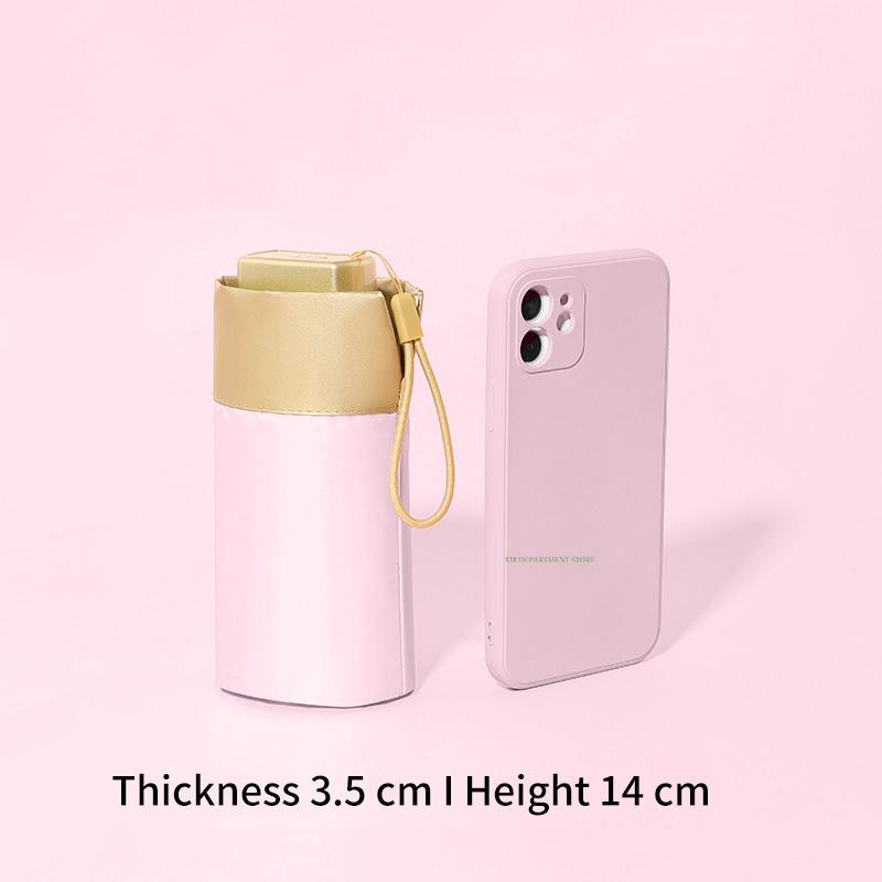 Mini Windproof UV Protection Umbrella, 6 Ribs, 5 Folding, Portable, Travel, Rain Women, Women, Pocket, Kids, UPF Gift, 14cm
