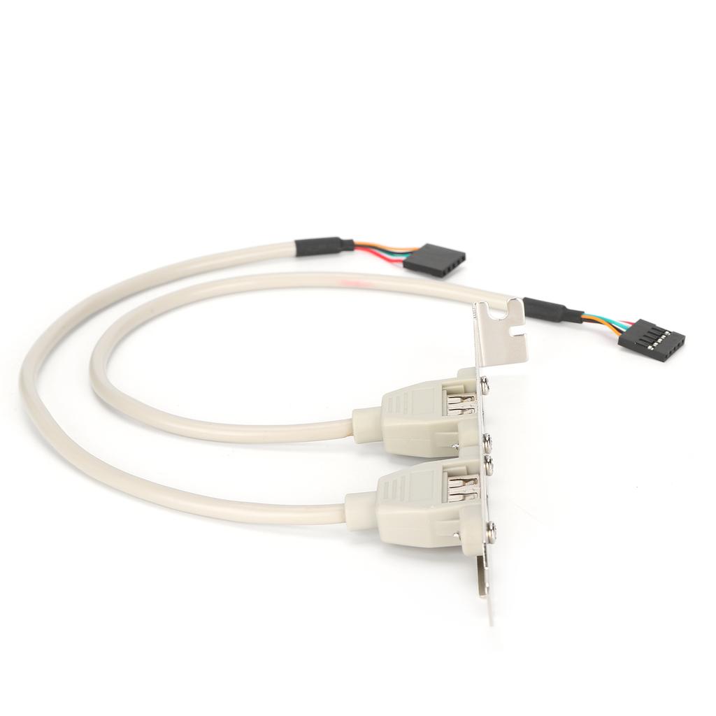 Расширение передней панели 2 порта USB 2.0 Plug and Play с пластиной слота Кронштейн Панельный кабель Адаптер