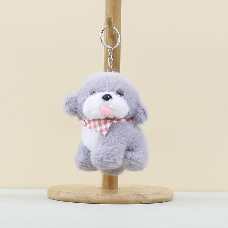Bib Puppy Bear Doll Cartoon Plush Stuffed Toy Bag Hanging Decorations Toys