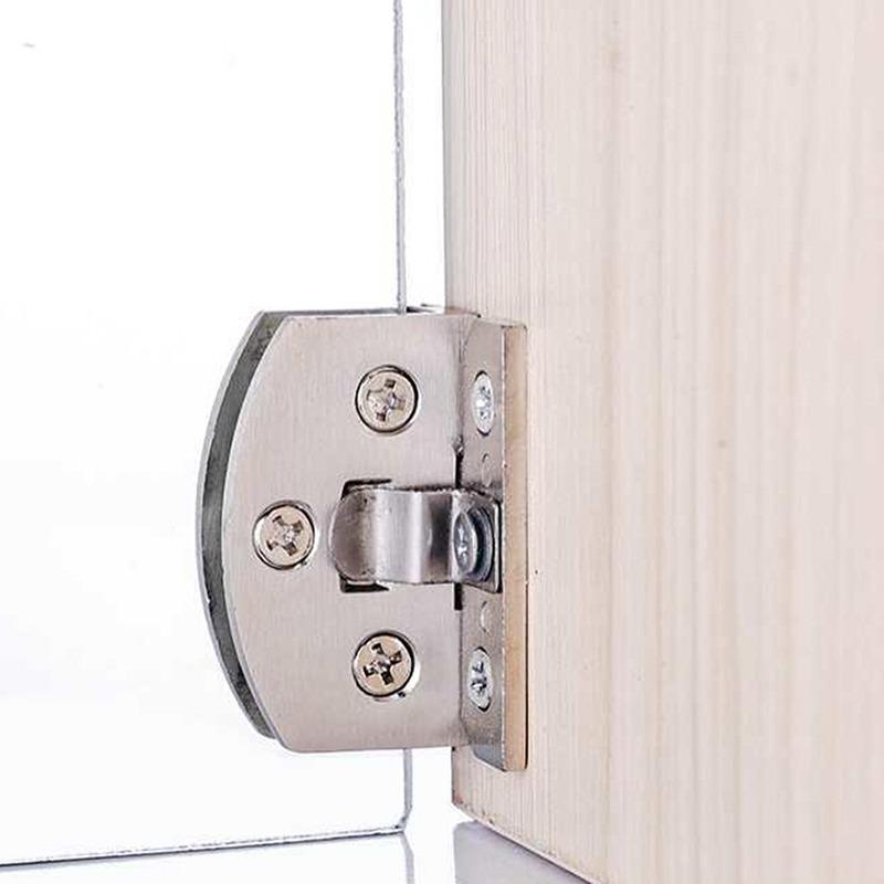 Зажимы для стеклянных дверных петель из нержавеющей стали для винного шкафа, хлебного шкафа, шкафа, дверных ворот, зажимы для дверных петель 5-9 мм