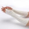 Aotvotee Sleeves for Women Y2k Accessories Arm Warmers Free Shipping Fingerless Gloves Winter Knit Cute Red Fashion Oversleeve