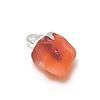 Carnelian Rough Gemstone 925 Sterling Silver Jewelry Pendant 0.59"