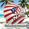 Custom Name Personalized football team Print Umbrella, Auto Open Close, 8‑Rib Sturdy Frame, Commute Camping Hiking Use, Birthday Gift