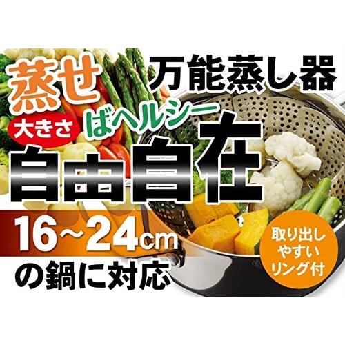 PEARL METAL Easy Wash Stainless Steel One Size Fits All-Purpose Steamer C-8700