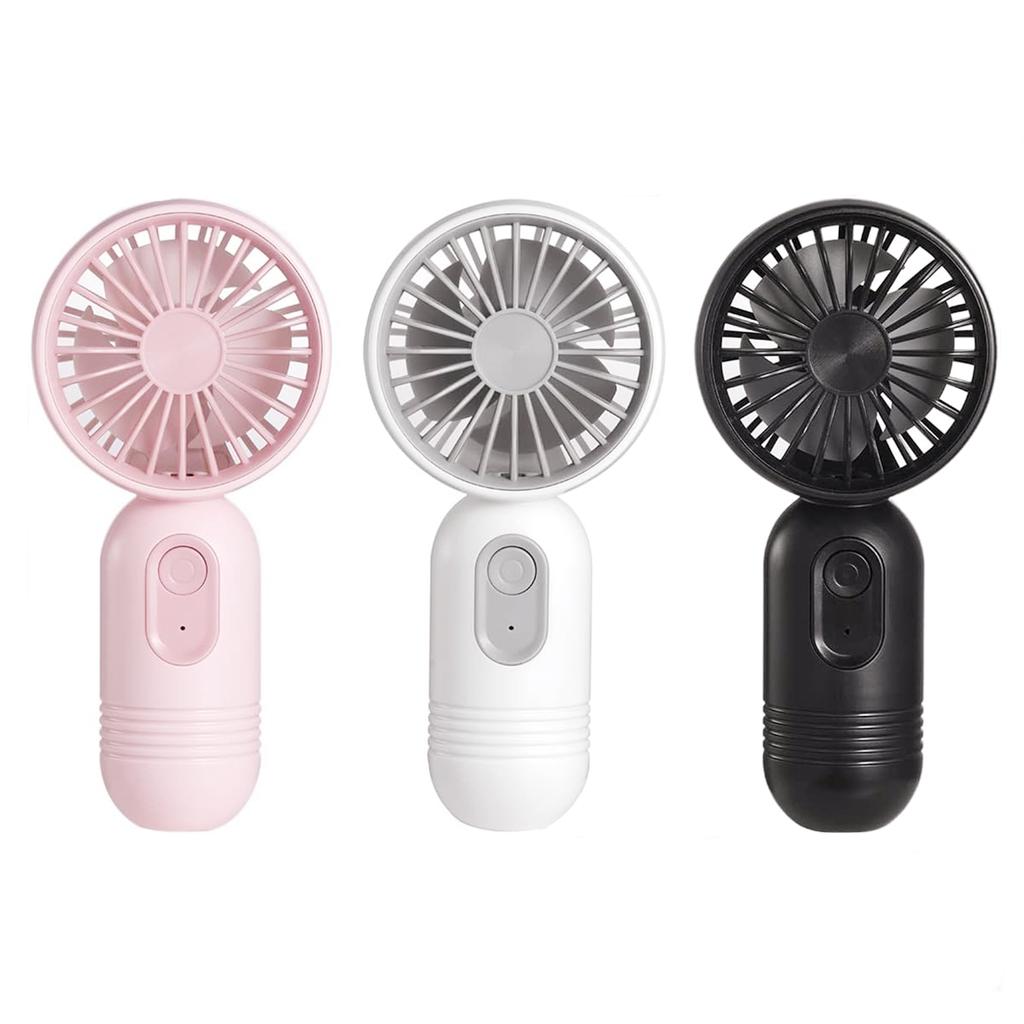 3pcs Portable Mini Handheld Fan with 3-speed for Travel USB Rechargeable Battery Operated Eyelash Fans