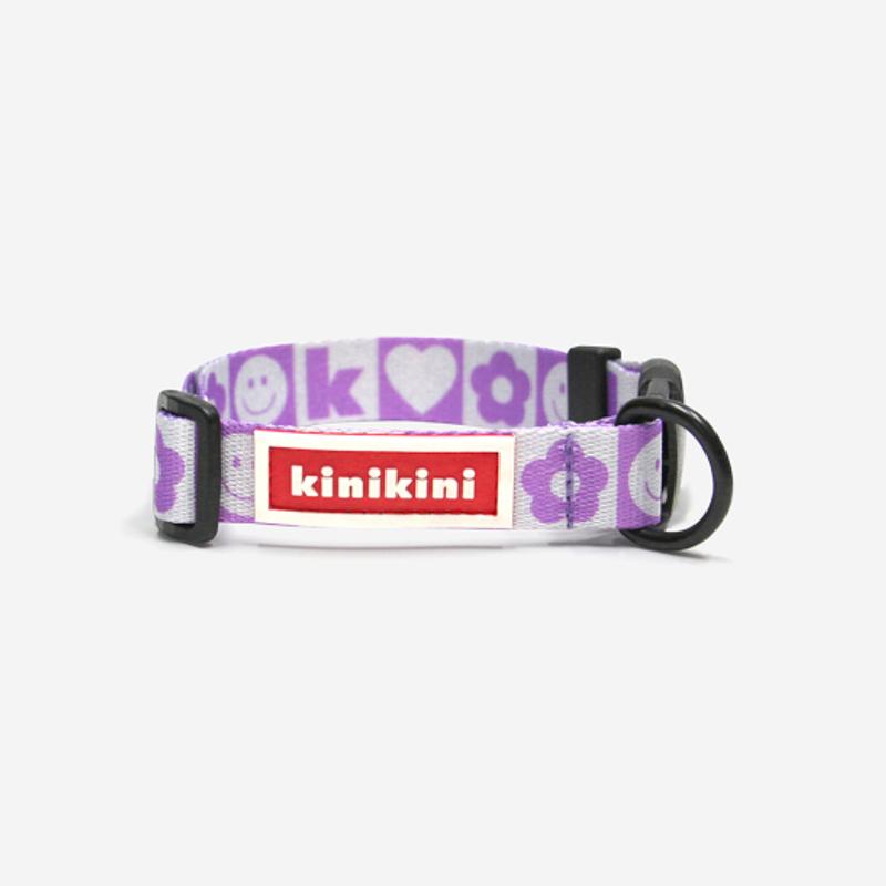 KINIKINI KINI SMILE CHECK COLLAR_PURPLE (Поводок)