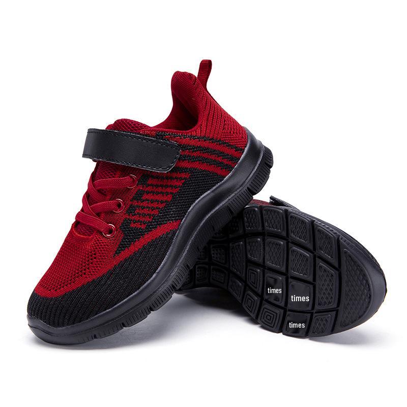 Детские летние дышащие кроссовки Flyknit с цветовыми блоками для школы - Модные и удобные для мальчиков и девочек