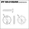 IPF RR-01RR Кастомный материал Рефлекторный задний круглый красный автомобильный рефлектор 1 шт.