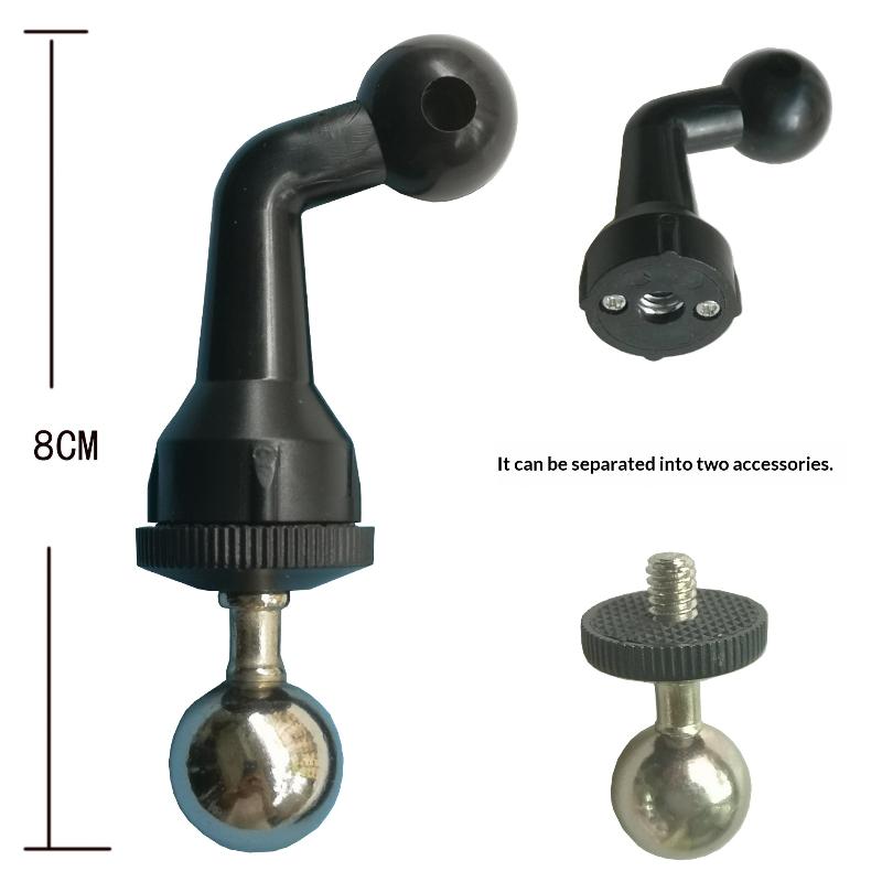 Adjustable Long Arm Dual Ball Head Extension for Car Phone Mount Universal Holder Rod Accessory for Dashboard Versatile Positioning