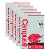 KOKUYO Campus Loose-leaf A5 A-lined 100 Sheets 5-book Set No-807ANX5