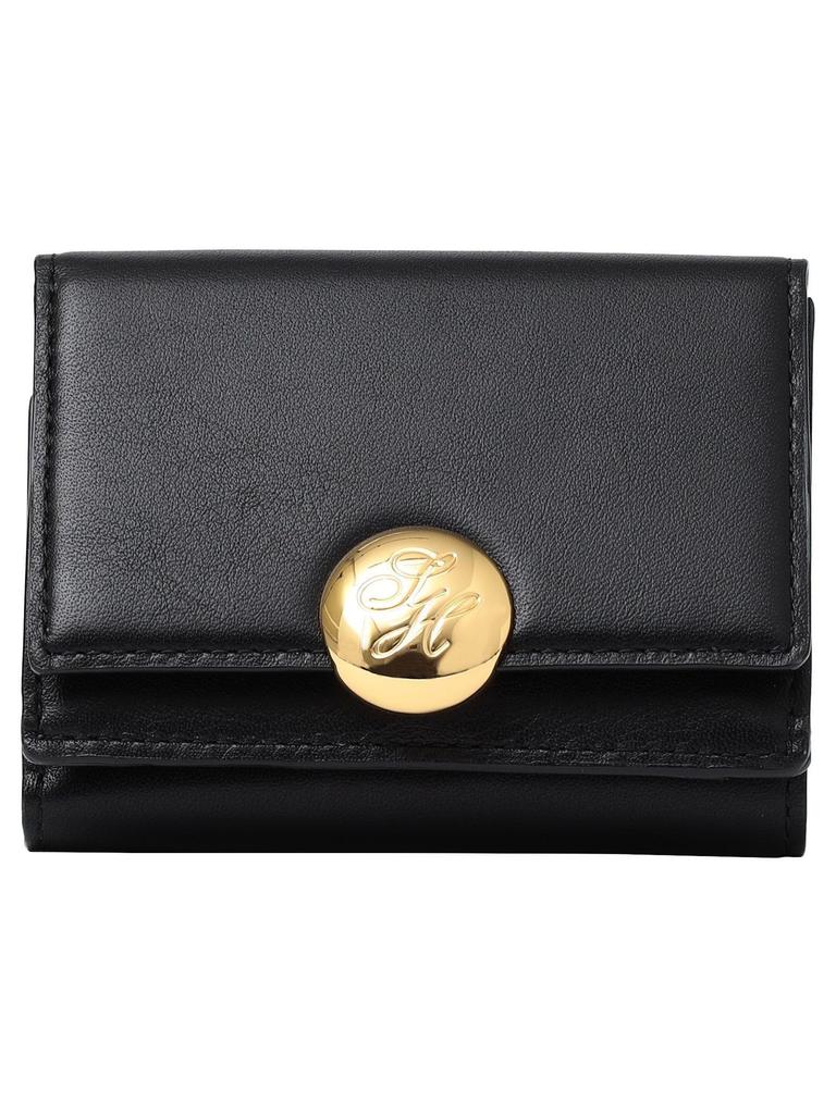 SHIPS for Mitsuori Italian Leather Wallet with Gold Black1 Women's Parts, 310100045,