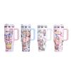Cartoon 40oz Car Cup Creative Stainless Steel Thermos Cup Cute Large Capacity Straw Car Cup