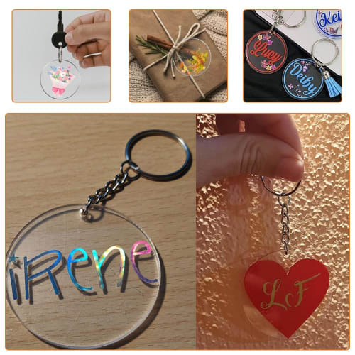 Прозрачные акриловые листы Aquafix, диаметр 50 мм, толщина 3 мм, круглые акриловые листы для DIY-декора, брелоков, рекламы, вывесок, с защитной пленкой (