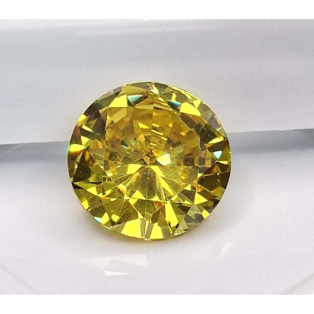 Natural Yellow Zircon Round Cut 6-8 Ct Fabulous Certified Loose Gemstone