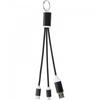 4 In 1 Recycled Aluminium Keyring Charging Cable