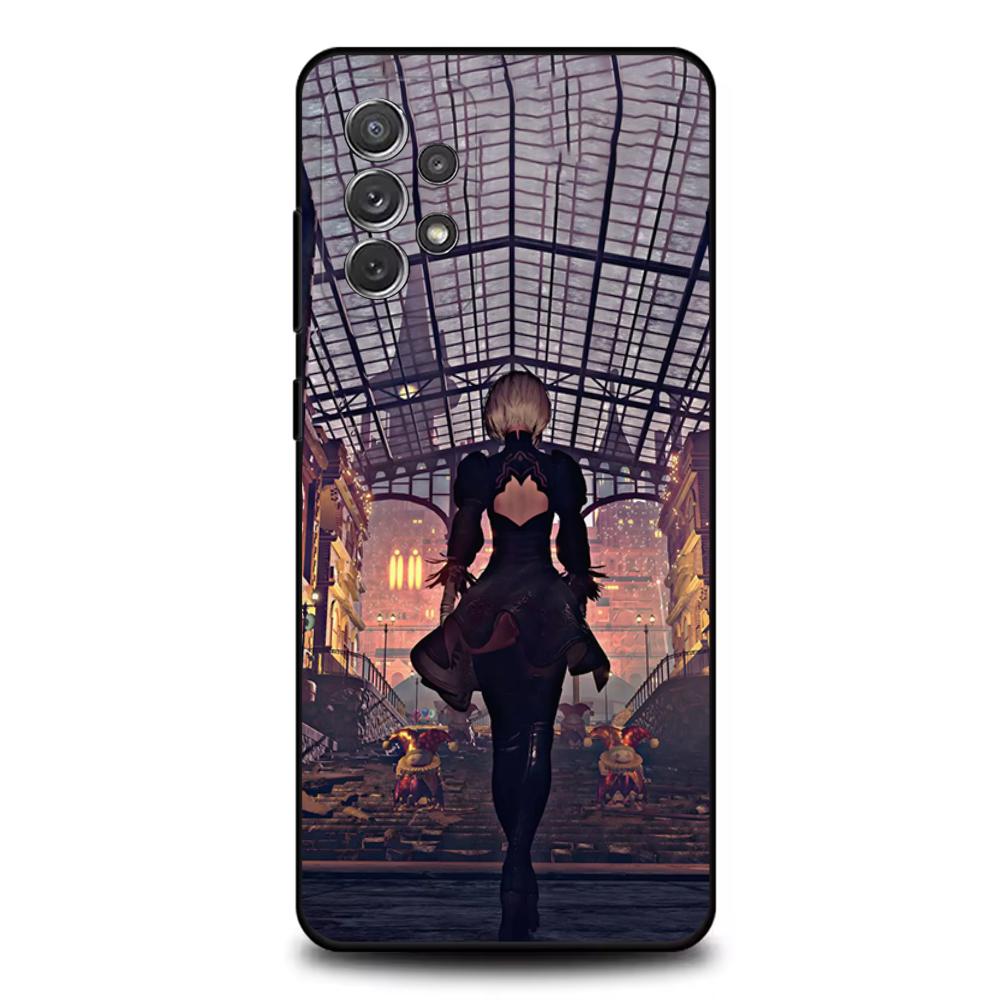Чехол для телефона NieR A- Automata 2B Для Samsung S25, S24, S21, S22, S23, S30, Ultra, S20, Plus, Fe, Lite, Note, 10, 9, 5G Черный