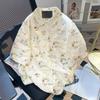 Summer Women's Short Sleeved Shirts Japanese Sweet Printed Blouse College Style Design Fashionable Ladies Clothing