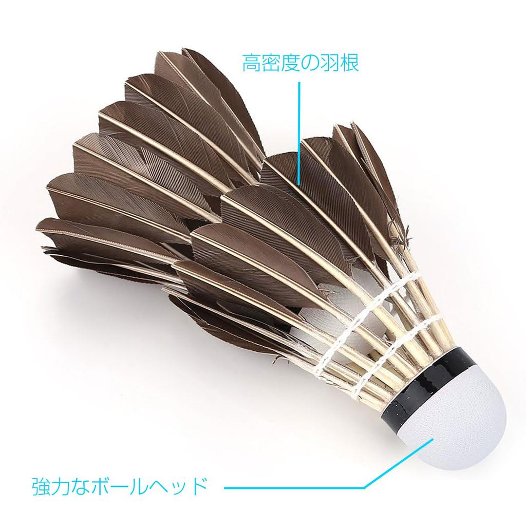 Chandini Badminton Replacement Barrels for and Indoor and Outdoor Set of 12 Shuttlecocks, Training, Practice, Competition, Use,