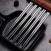 Home,Restaurant Non-slip High Temperature Kitchen Accessories Tableware Chopsticks Metal Chopsticks