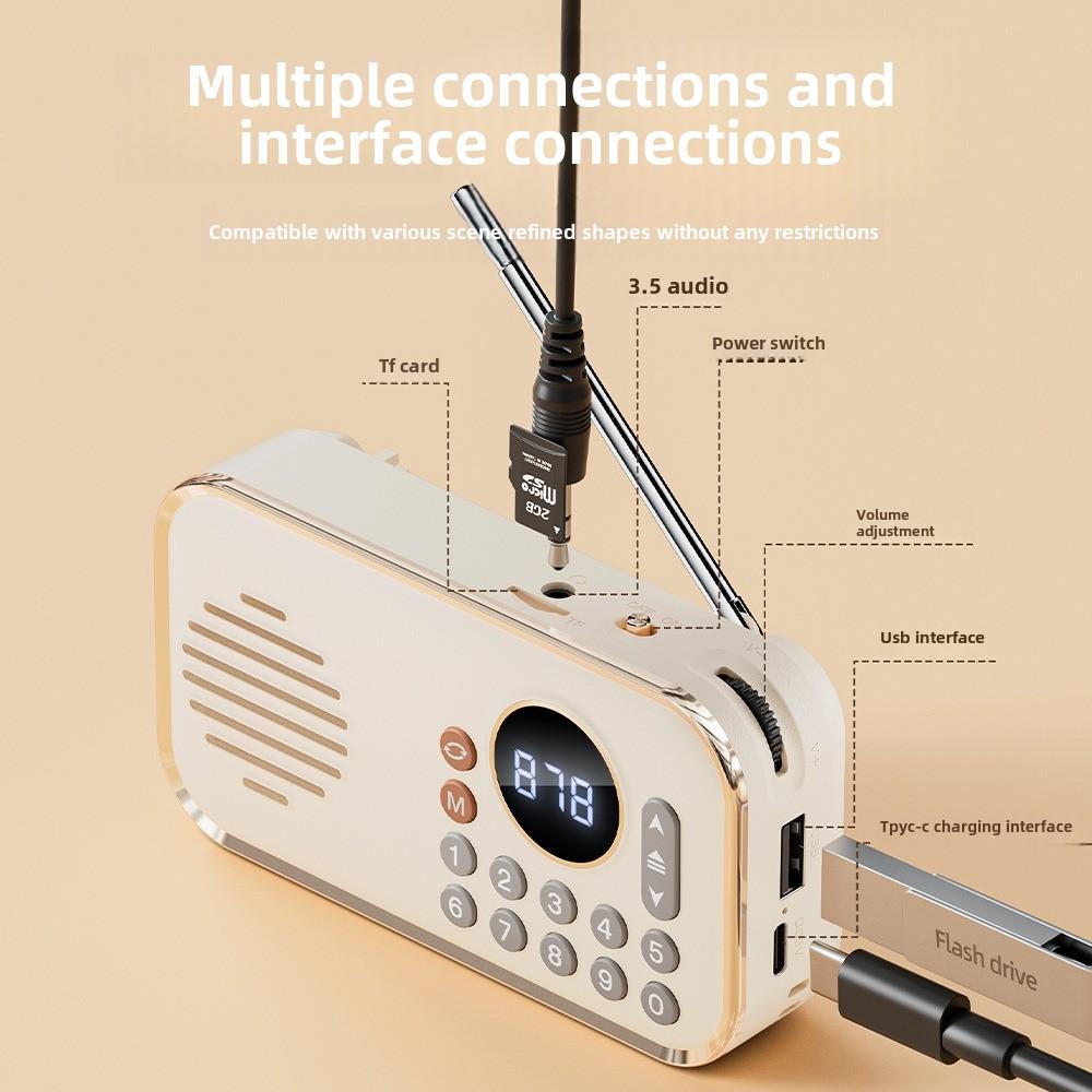 Пожилая Bluetooth-аудиокарта U-диск радио портативная музыкальная трансляция Walkman динамик