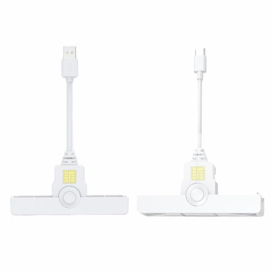 Смарт-кард-ридер Type-C USB 2.0 Plug-and-Play кард-ридер для Windows Портативный считыватель банковских чип-карт Легкий считыватель CAC ID-карт
