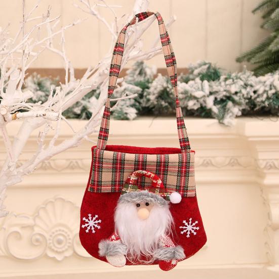 Christmas Candy Bag Exquisite Cartoon Santa Gift Bags Festive Handbag for Party Presents Decorations