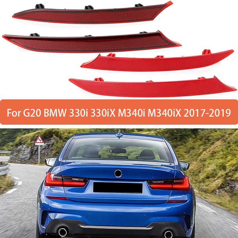 Rear Bumper Reflective Strips For BMW 3 Series M SPORT G20 Sedan G21 Wagon 320i 325d 328i 330d 330i 340i 2019-2022 63148074229