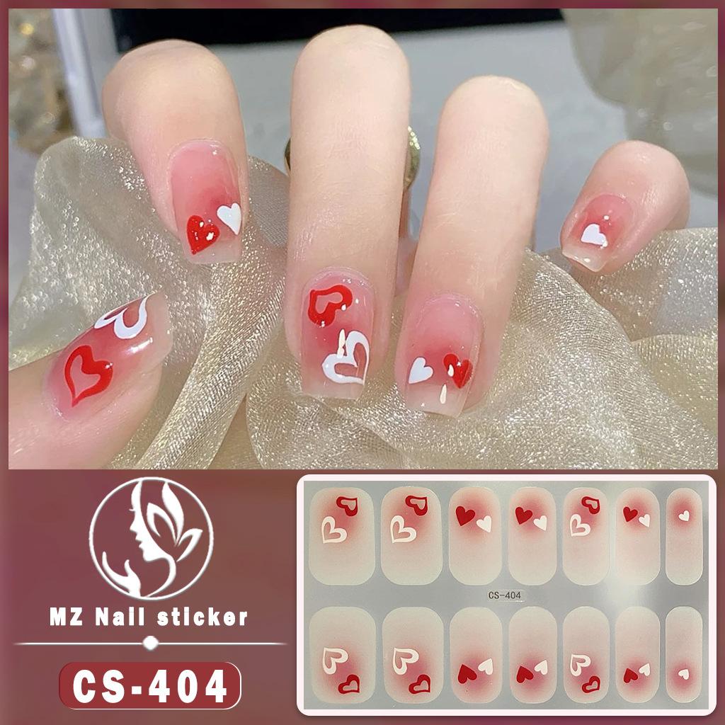 CS Waterproof No-Cure Gel Nail Wraps, Full Cover Chinese Style Panda Pattern Nail Stickers, Nail Patch Films