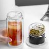 Double-layer Glass Cup Tea Separation Office Tea Cold Brewing Tea Cup With Anti Drop Filter Cup